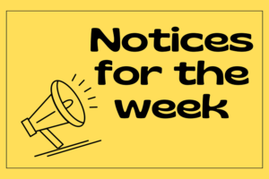 Notices for Sunday, 7th July 2024